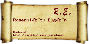 Rosenblüth Eugén névjegykártya